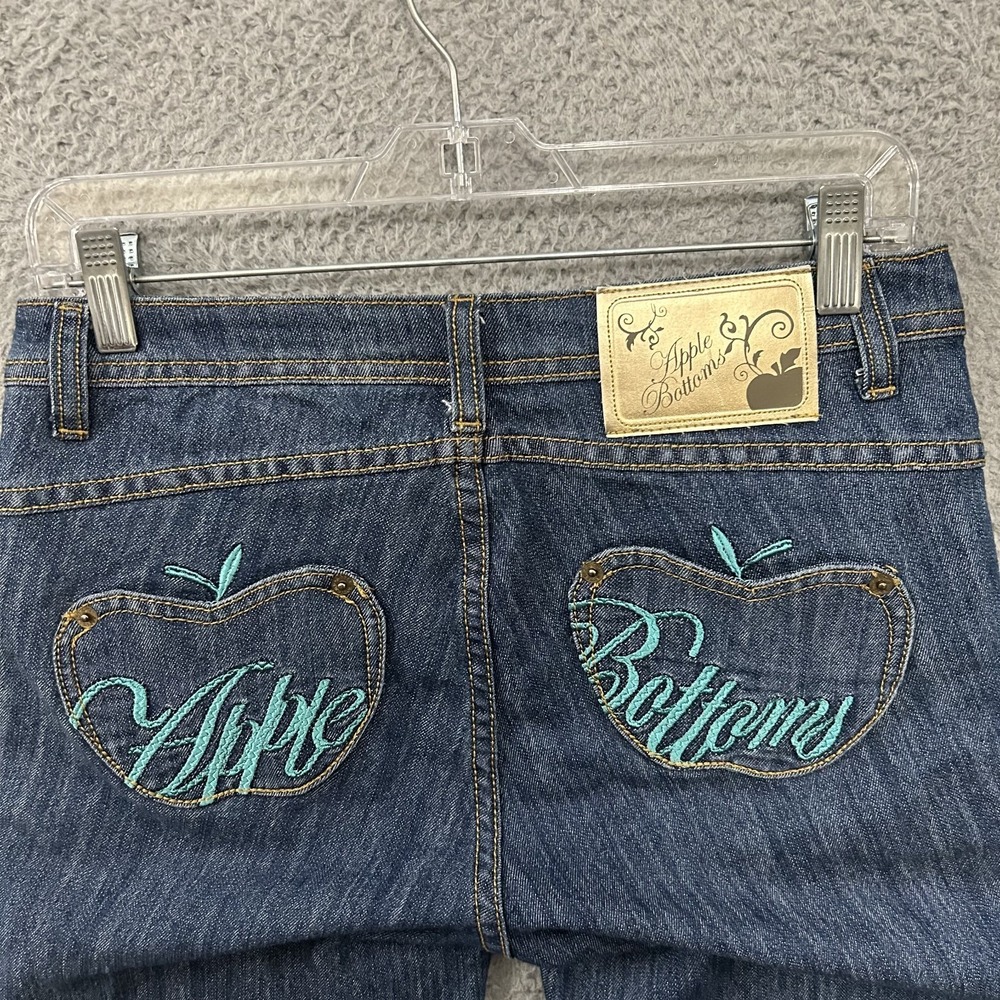 Vintage Apple Bottoms Jeans Womens 5/6 Blue Denim Low Rise Bootcut Y2K Ladies